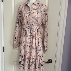 Floral Pink baby doll Shirt Dress